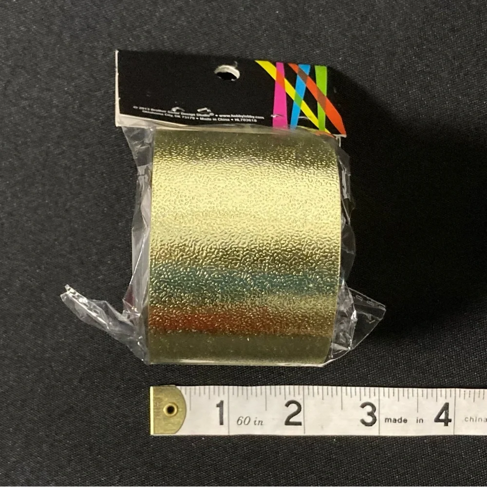 ❤️‍🔥 Brother Sister Design Studio Metallic Gold Party Streamer 2” x 1200”